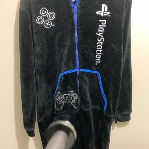 Sony PlayStation Black and Blue Gaming Suit